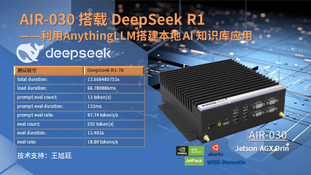 研华AIR-030搭载DeepSeek R1，开启边缘智能新探索！
